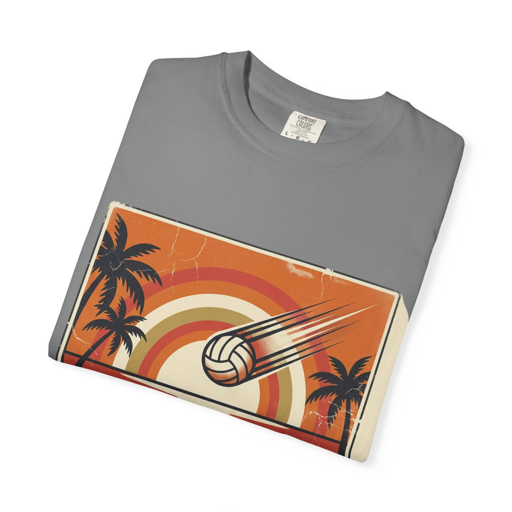 Kill Shot Volleyball Club T-Shirt | Retro Sunset Beach Volleyball Tee