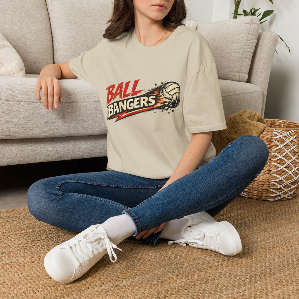 Ball Bangers Volleyball T-Shirt | Retro Spiked Volleyball Graphic