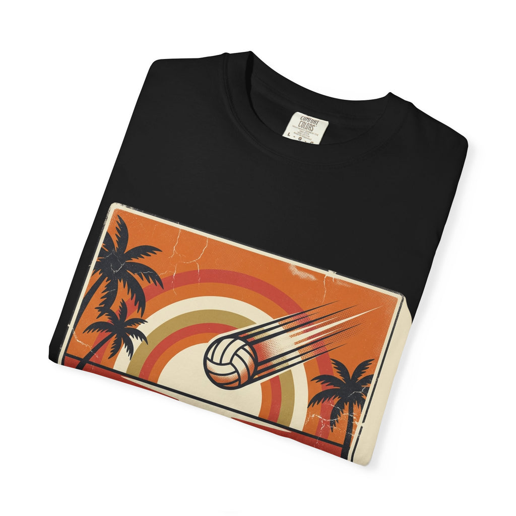 Kill Shot Volleyball Club T-Shirt | Retro Sunset Beach Volleyball Tee
