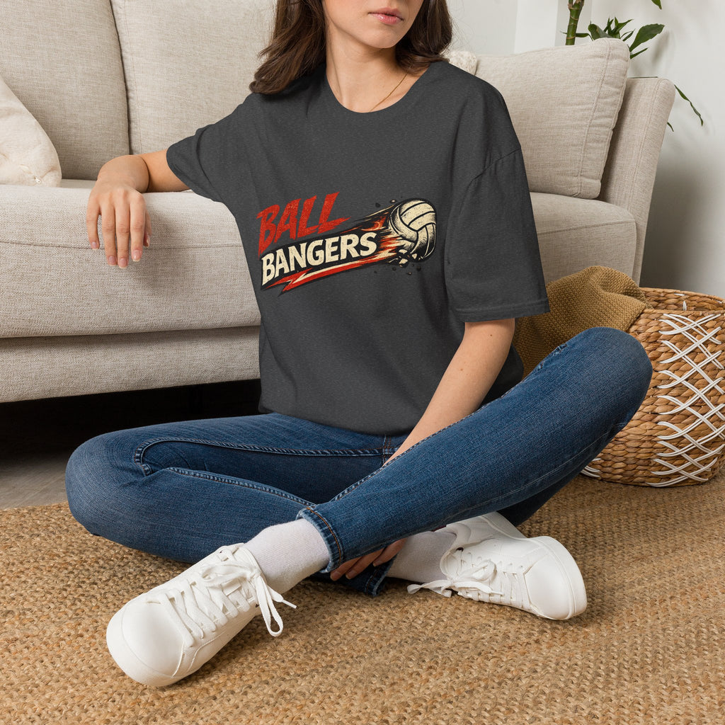 Ball Bangers Volleyball T-Shirt | Retro Spiked Volleyball Graphic