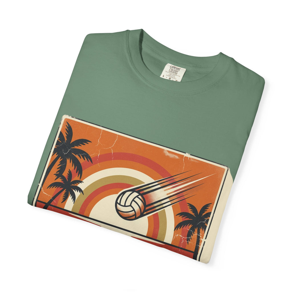 Kill Shot Volleyball Club T-Shirt | Retro Sunset Beach Volleyball Tee