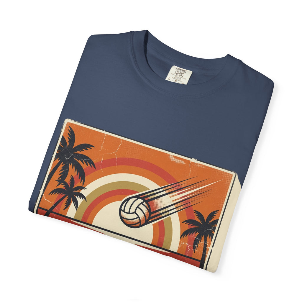 Kill Shot Volleyball Club T-Shirt | Retro Sunset Beach Volleyball Tee