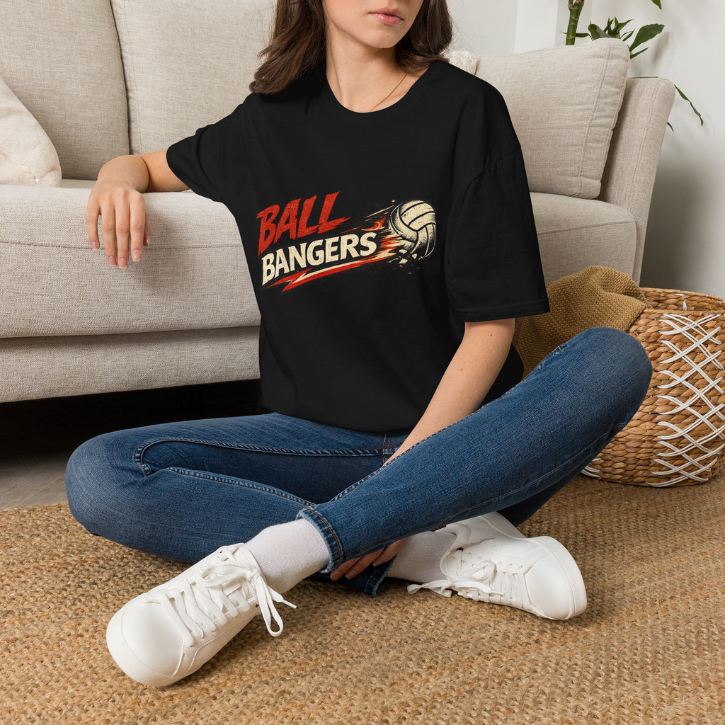 Ball Bangers Volleyball T-Shirt | Retro Spiked Volleyball Graphic