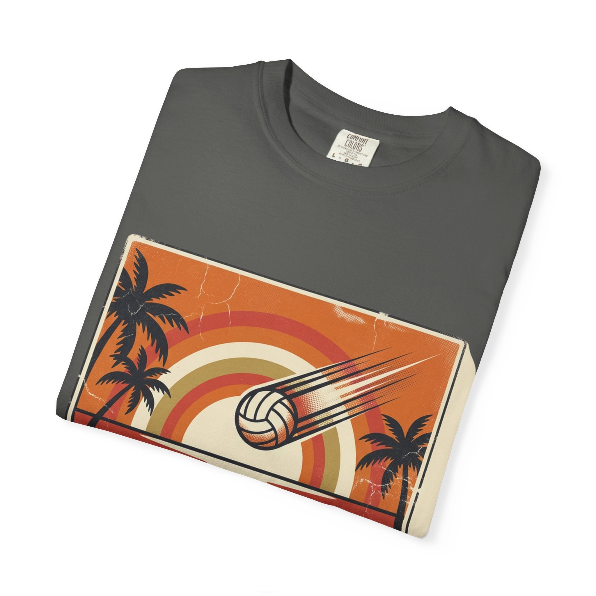 Kill Shot Volleyball Club T-Shirt | Retro Sunset Beach Volleyball Tee