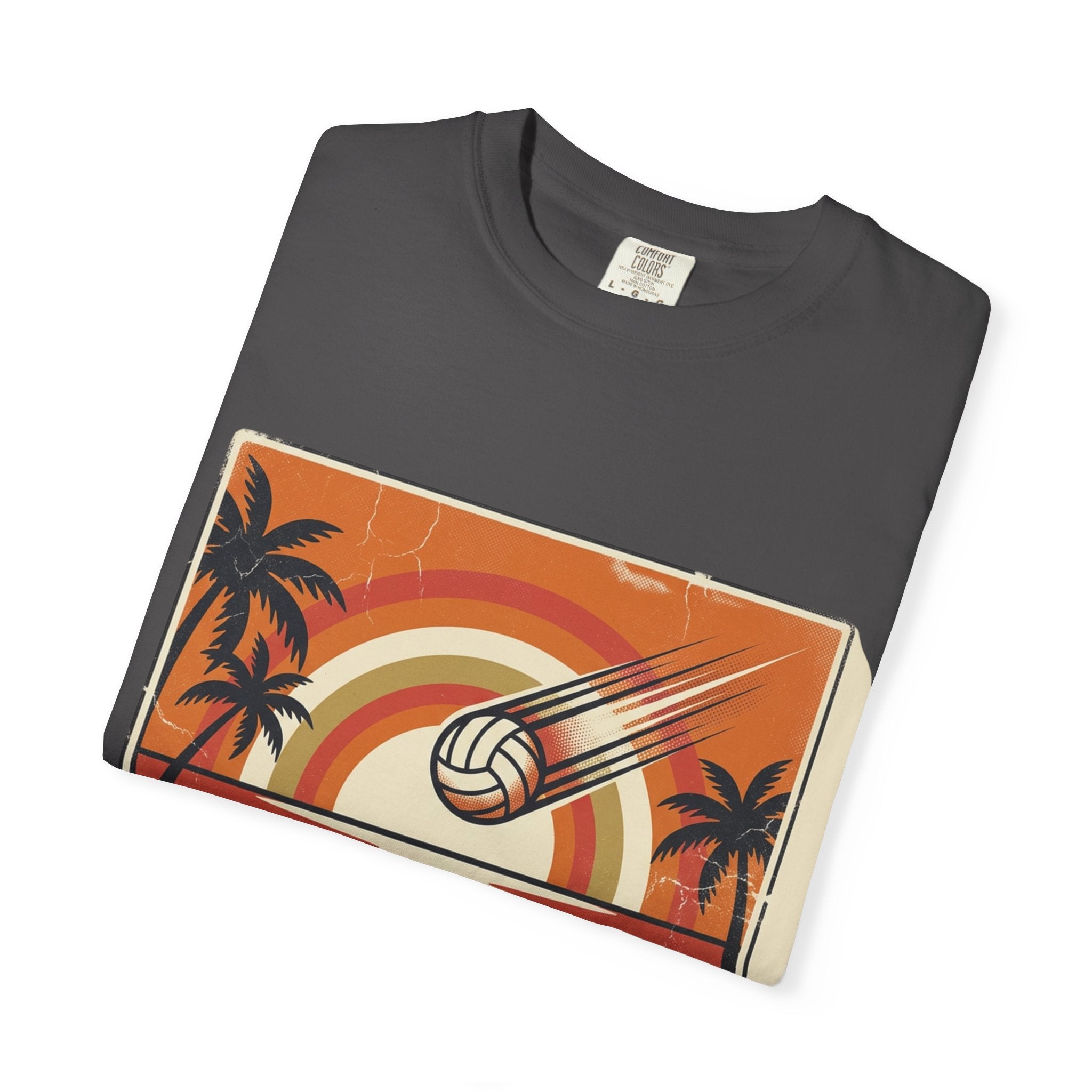 Kill Shot Volleyball Club T-Shirt | Retro Sunset Beach Volleyball Tee